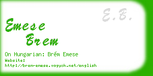emese brem business card